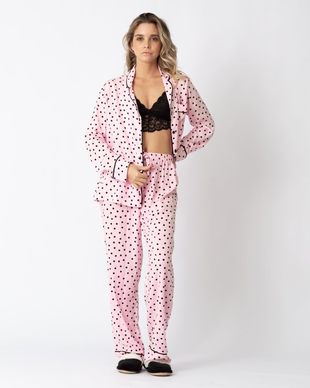 PIJAMA LADY POÁ ROSADO